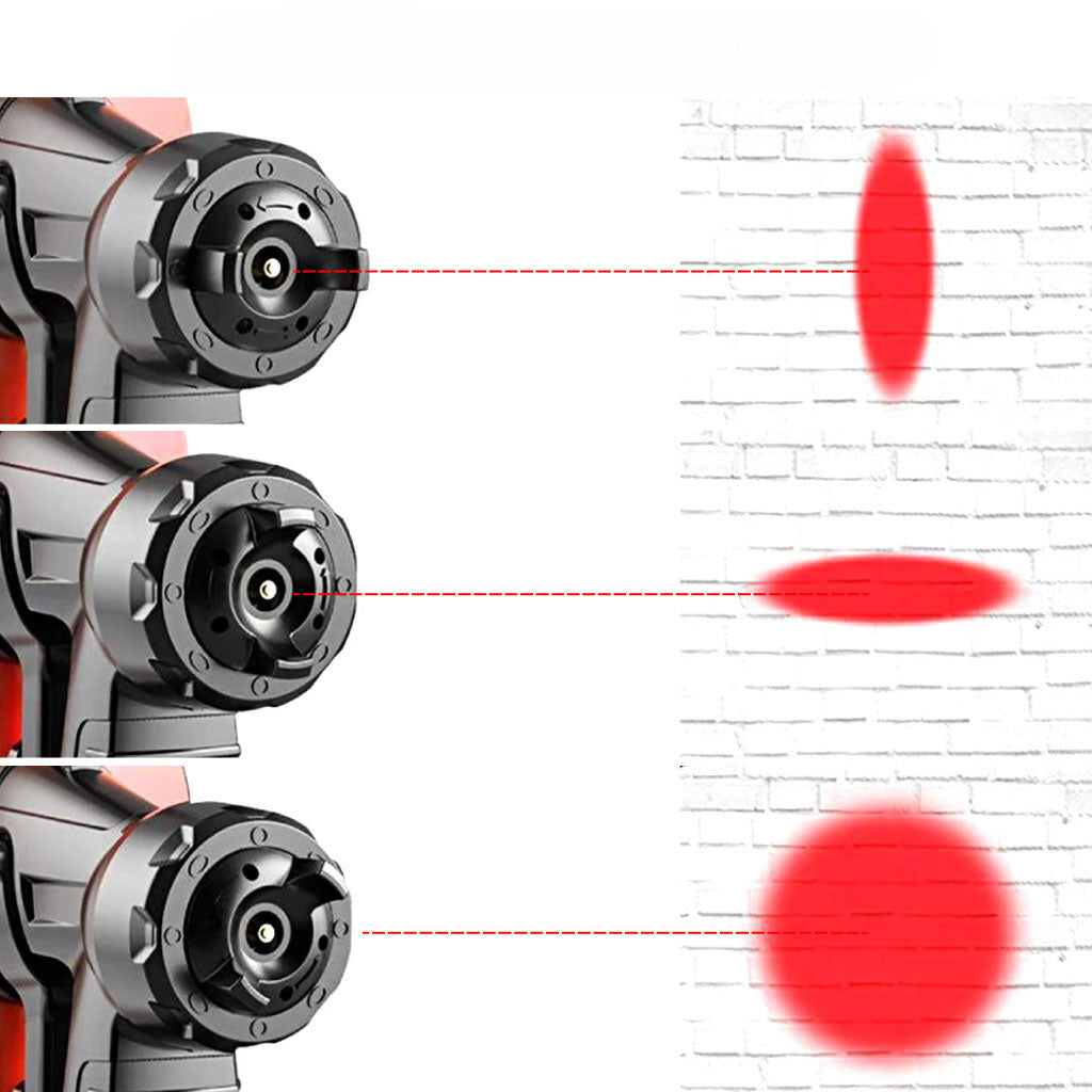 אקדח צבע עם פיות ו-3 מצבי ריסוס