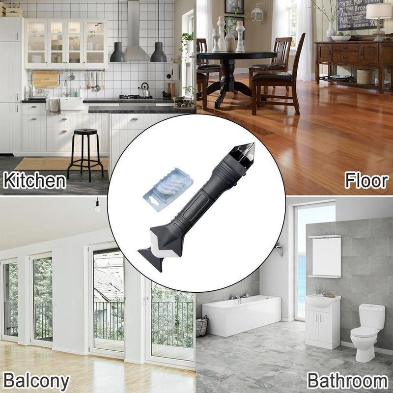 Ferramenta de vedação 3-em-1 em silicone – Precisão e versatilidade para suas juntas