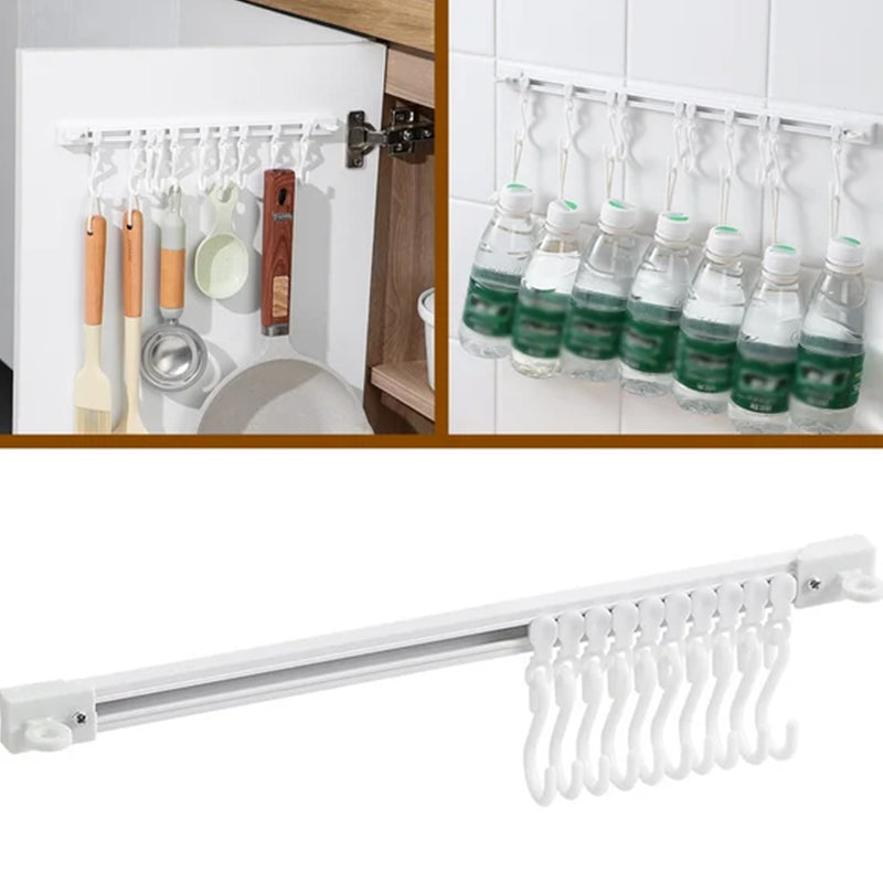 Multi-functional sliding hook: Easily organize your space