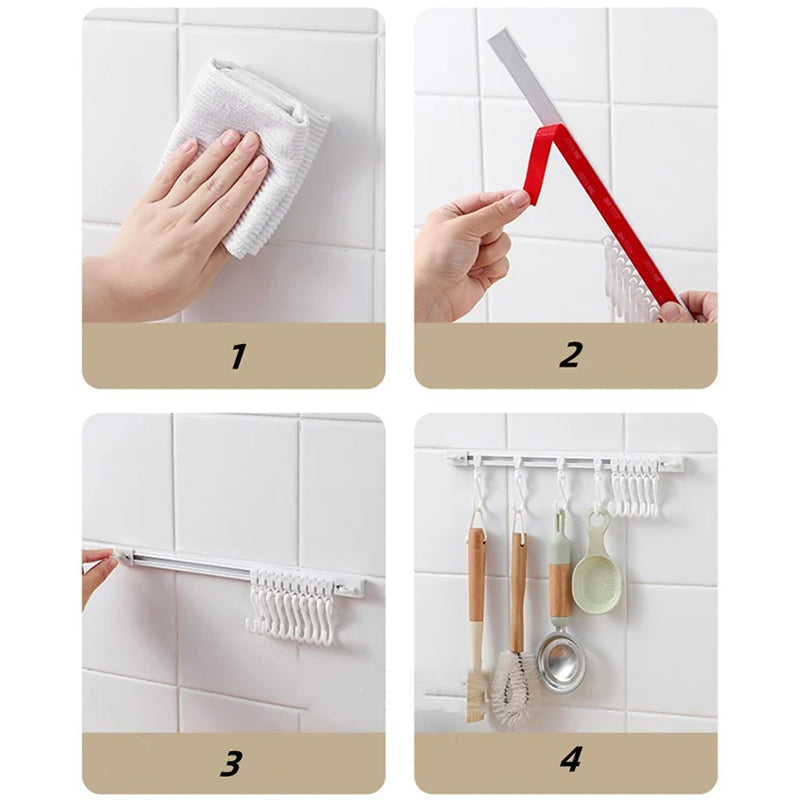 Multi-functional sliding hook: Easily organize your space