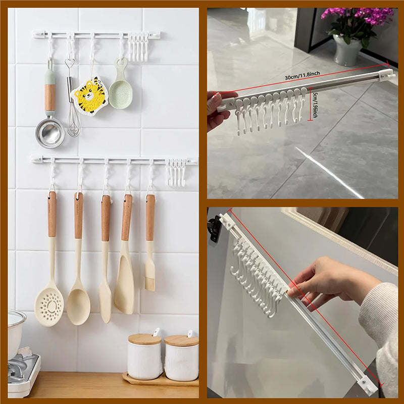 Multi-functional sliding hook: Easily organize your space