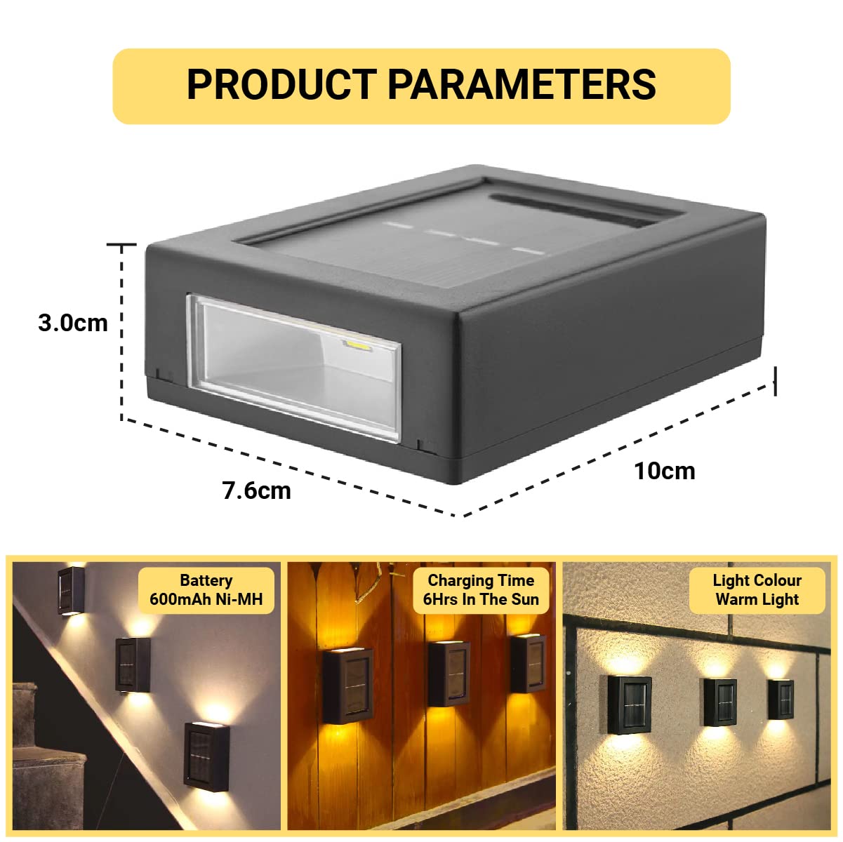 Luz solar exterior económica e ecológica 